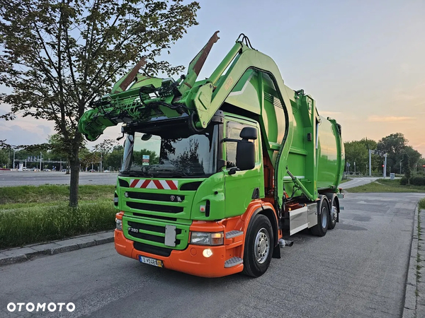 Scania P 320 ŚMIECIARKA tzw. NOSOROŻEC TYLKO 216 000 km KLIMATYZACJA IDEALNY STAN
