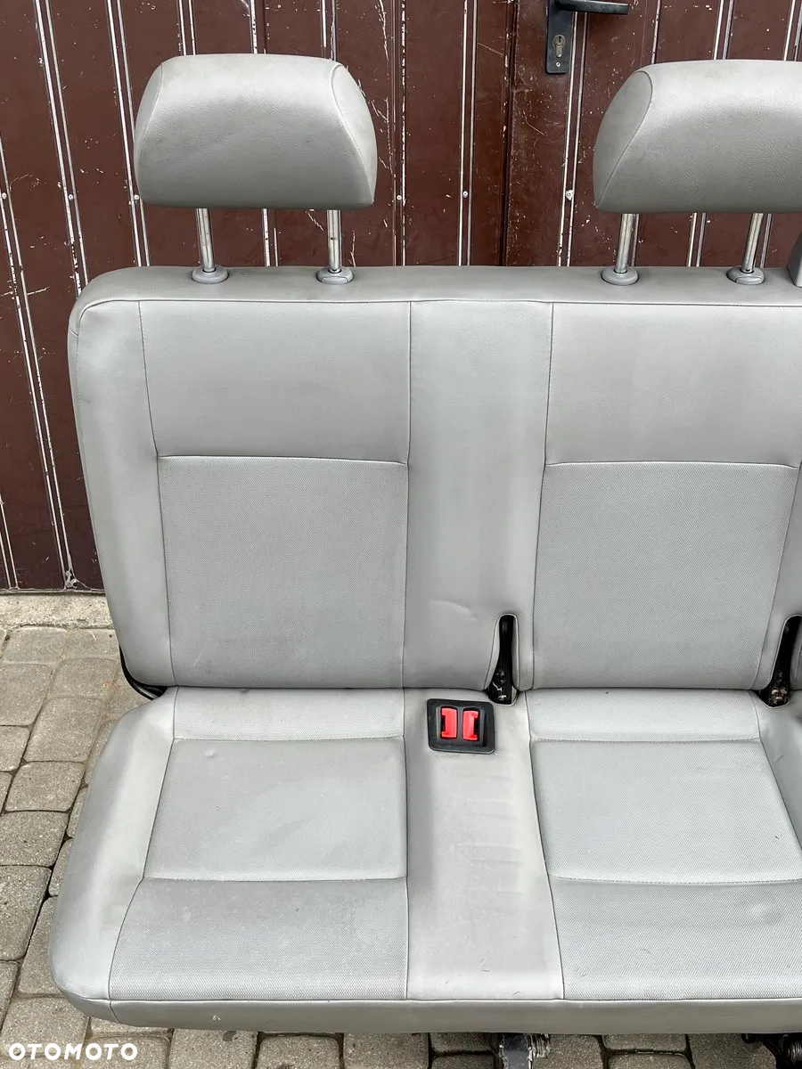 KANAPA ŁAWKA TRÓJKA 3 RZĄD TYŁ FOTEL SKAJA SKÓRA VW T5 LIFT T6 CARAVELLE TRANSPORTER EU - 2