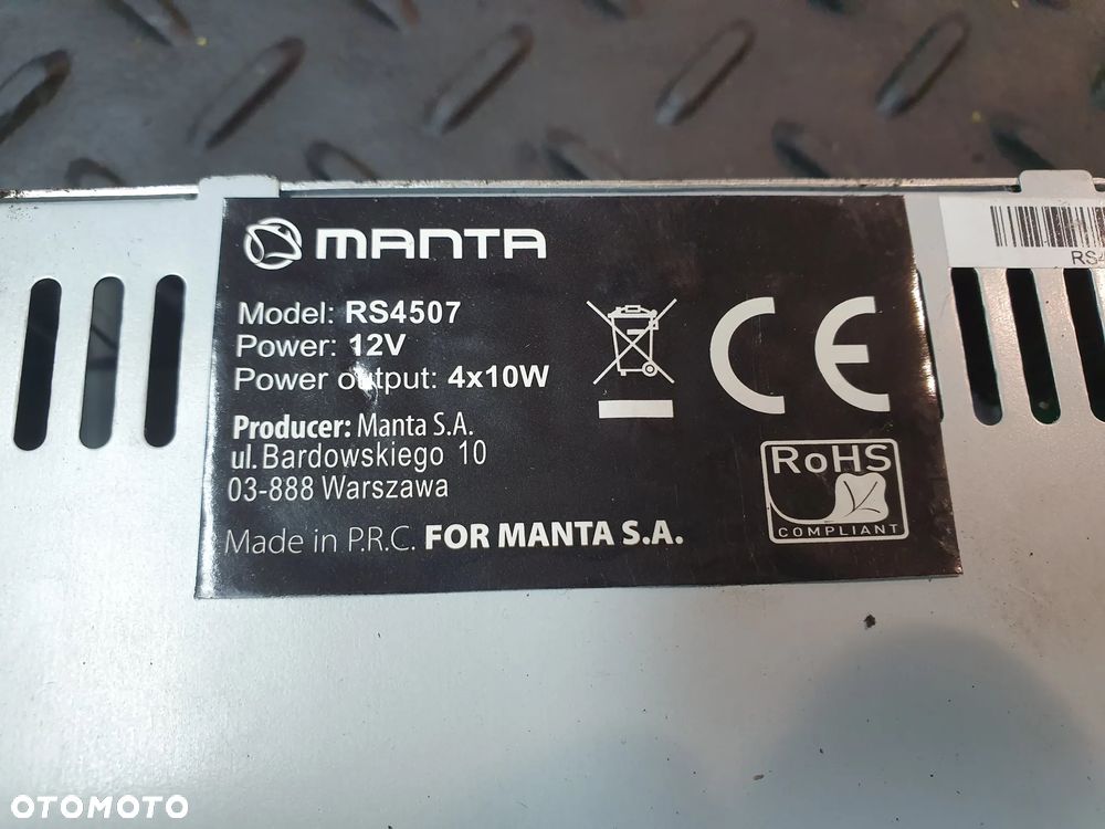 Radio Samochodowe Manta RS4507 – Bluetooth / USB / AUX / TF Card microSD - 6