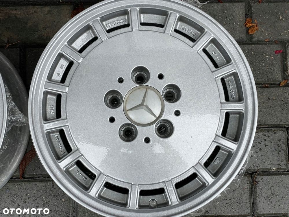 alu felgi mercedes 15 gullideckel 7j et44 w124 oryginał - 6