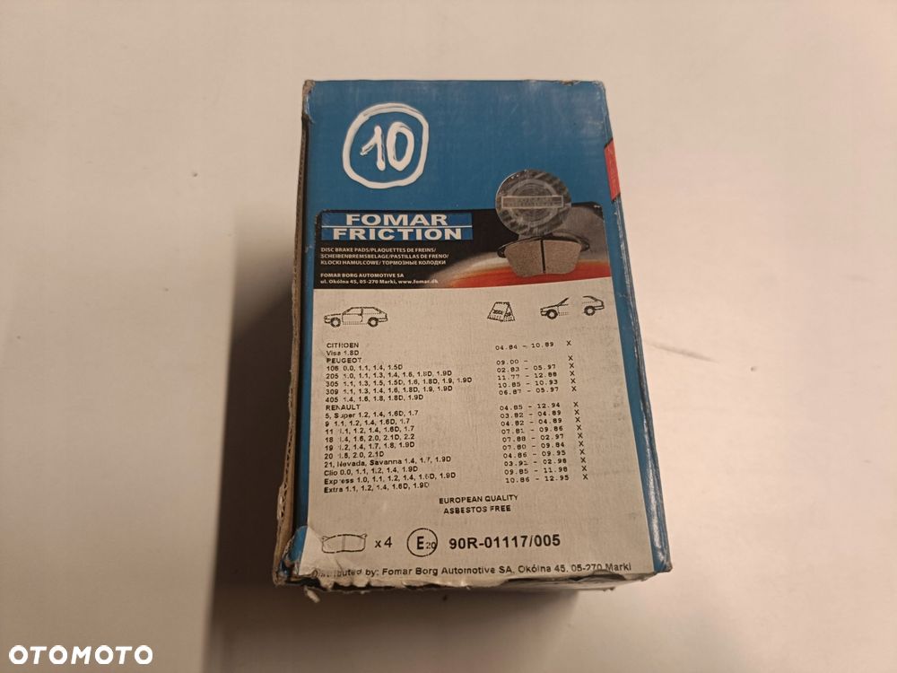 Peugeot 106 Renault 19 Clio I PRZEDNIE KLOCKI HAMULCOWE przód 529481 - 7