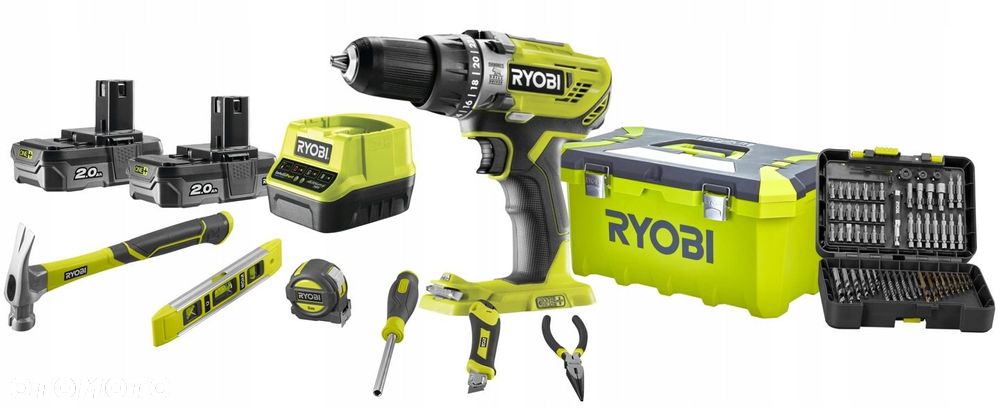 RYOBI WIERTARKO-WKRĘTARKA 2x2Ah SKRZYNKA WIERTŁA - 2