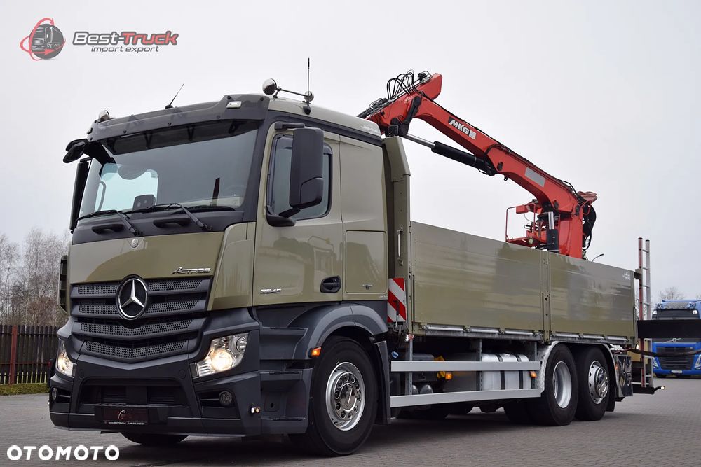 Mercedes-Benz ACTROS 2545 / 6X2 / SKRZYNIOWY 6,5 M / HDS MKG HLK 221 a2V  / STEROWANIE RADIOWE  PILOT / CAŁY NA PODUSZKACH  / OŚ SKRĘTNA / ROTATOR / CHWYTAK / - 5