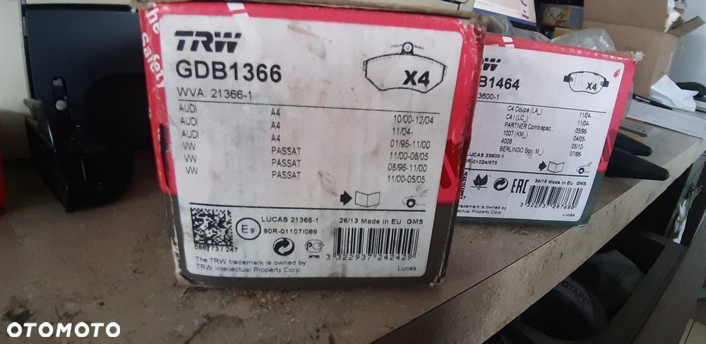 Klocki Hamulco Golf IV Octavia Fabia A3 TRW GDB 1366 GDB1366 WYPRZEDAŻ - 1