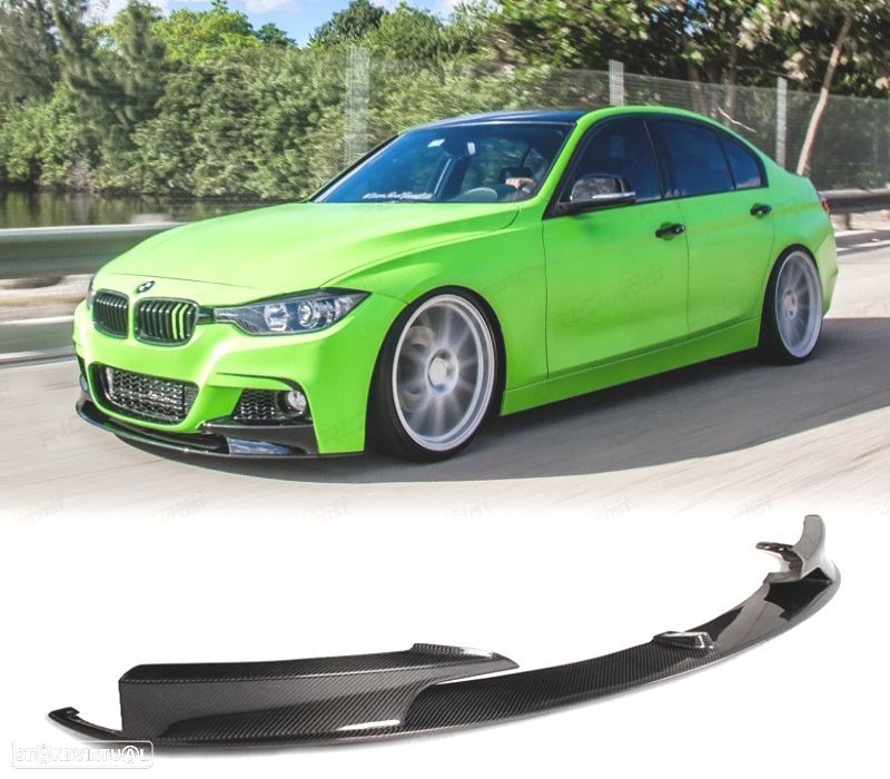 SPOILER LIP FRONTAL BMW F30 F31 LOOK M PERFORMANCE CARBONO - 1