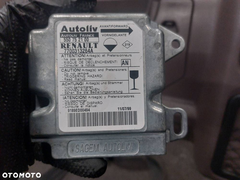 ZESTAW AIRBAG POSTRZAŁOWY OPEL MOVANO A 550752100 - 4