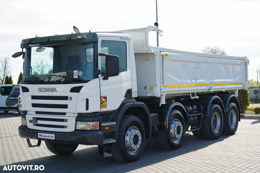 Scania P 380 / 8x4 / BASCULATOR / HIDRODOXY SIDE / BORDMATIC / IMPORTAT / SARCINĂ UTILĂ: 18.500 kg - 12