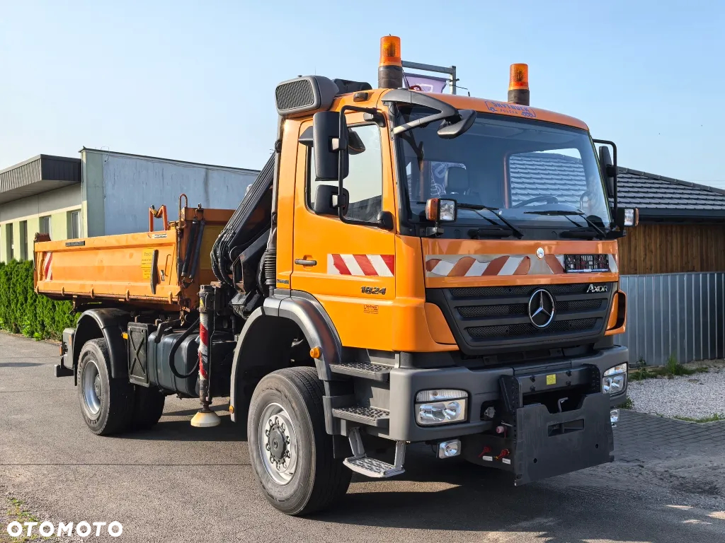 Mercedes-Benz * AXOR * 4x4 * Wywrotka 3-stronna * Hiab 099 * Czołownica do pługa * - 9