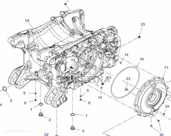 Fendt 930 933 936 942 GEN 7 Obudowa Osi Przedniej Pokrywa CZĘŚCI H218PF050008A H218PF050007A - 1