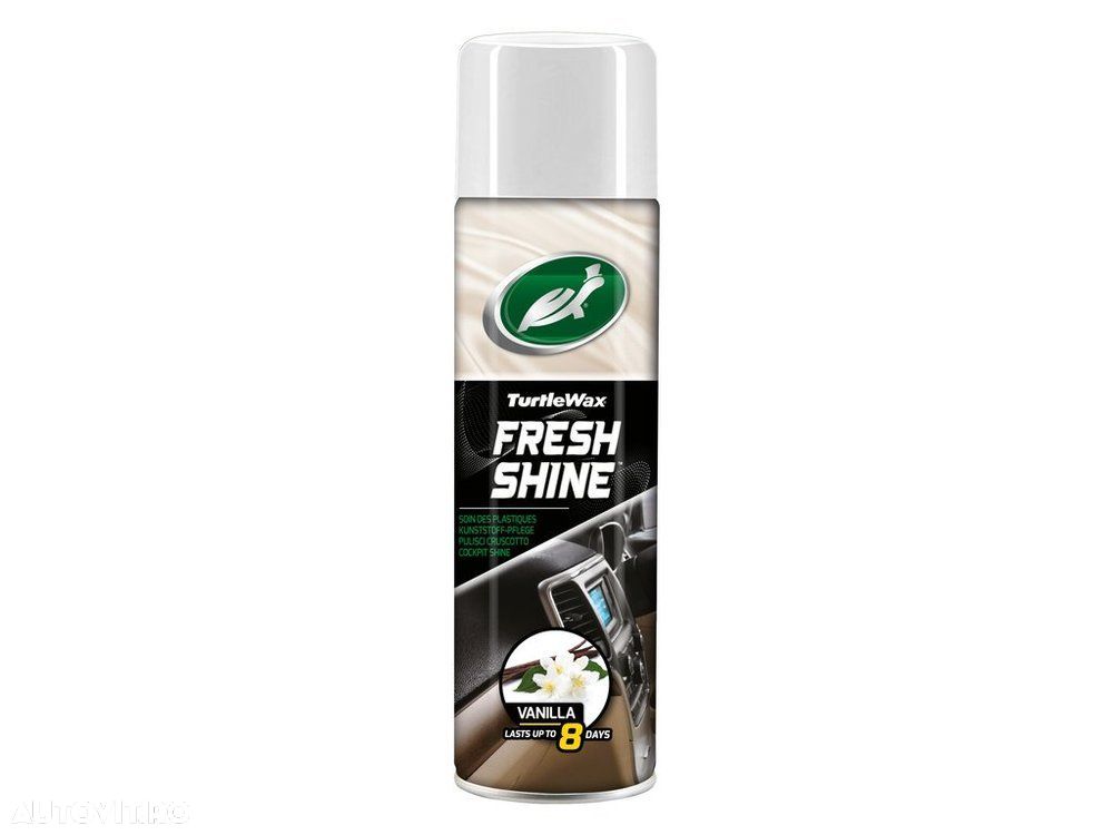 Spray curatare bord Turtle Wax Cockpit Fresh Shine Vanilla 500ml pt. elemente plastic, cu parfum de lunga durata FG7740 GL - 1