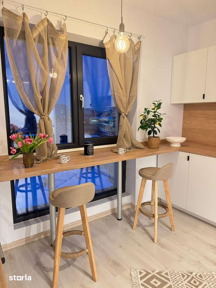 Apartament 2 camere complet mobilat modern|Terasă 10mp|Bloc nou|Titan — fotografia 1