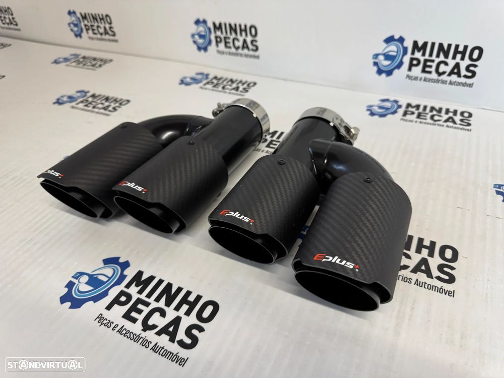 Ponteiras Duplas look Akrapovic Black - 2