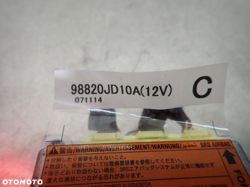 MODUŁ AIRBAG NISSAN QASHQAI I 2.0 98820JD10A - 2