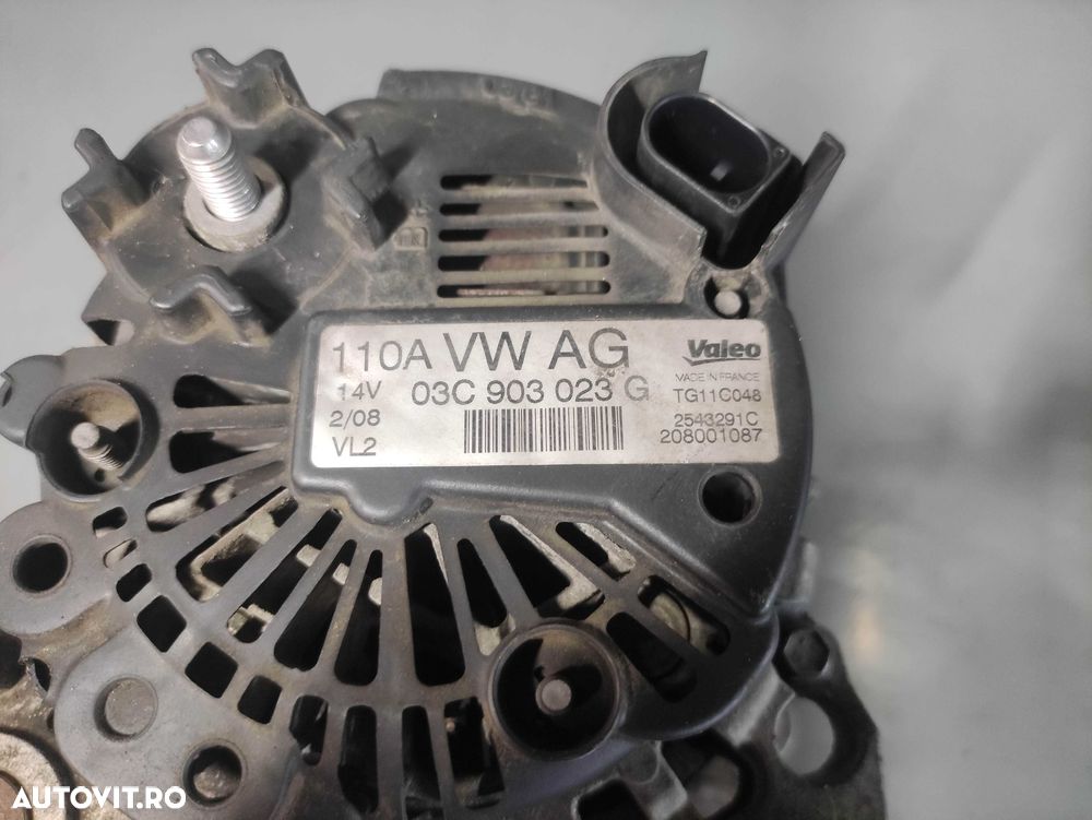 Alternator volkswagen vw golf 5 1.4 tsi cod 03c903023b - 6