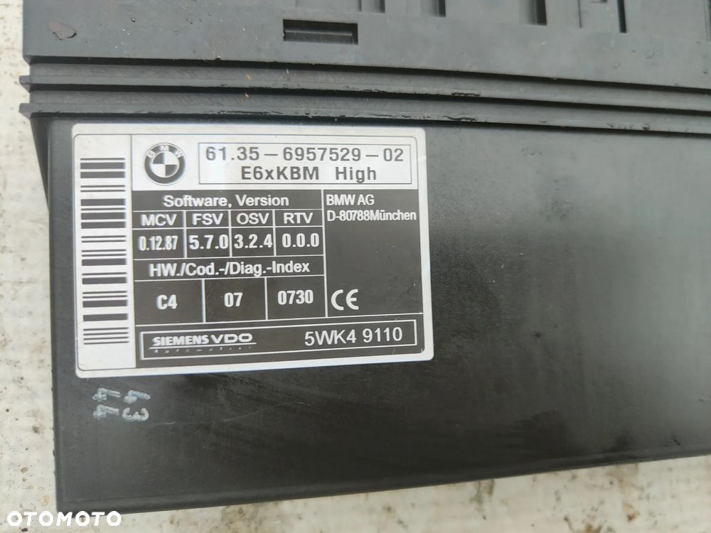 BMW E60 E61 Moduł komfortu 6957529 - 3