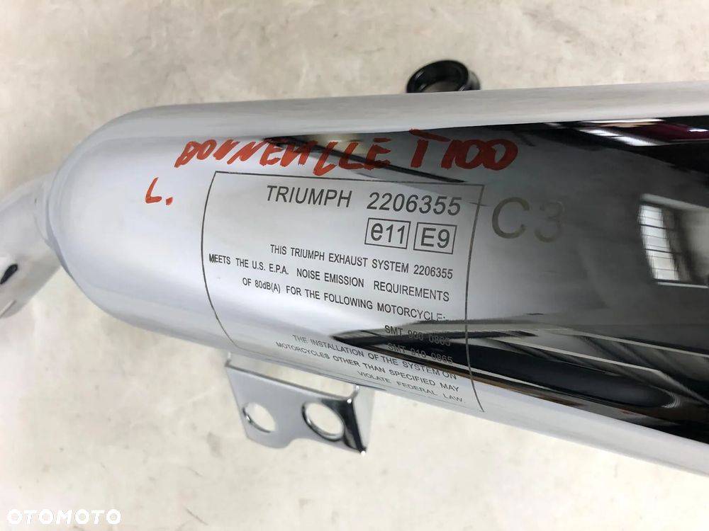 Triumph Bonneville T100 Tłumik Wydech Lewy - 9