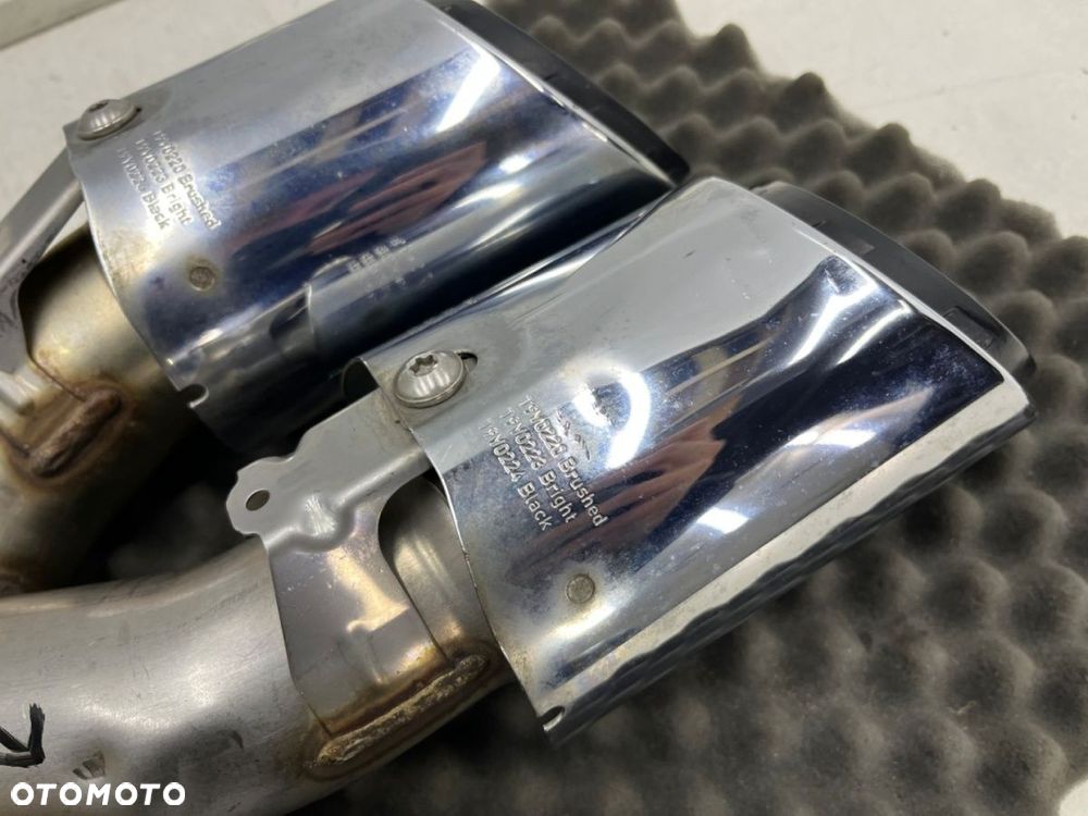 Wydech Porsche Cayenne III 9y 17r.- LEWA tylna podwójna końcówka tłumika nasadka CHROMOWANA - 9