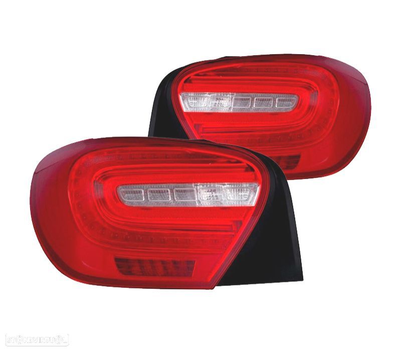 FAROLINS PARA MERCEDES CLASSE A W176 12-15 BRANCO LED VERMELHO - 1