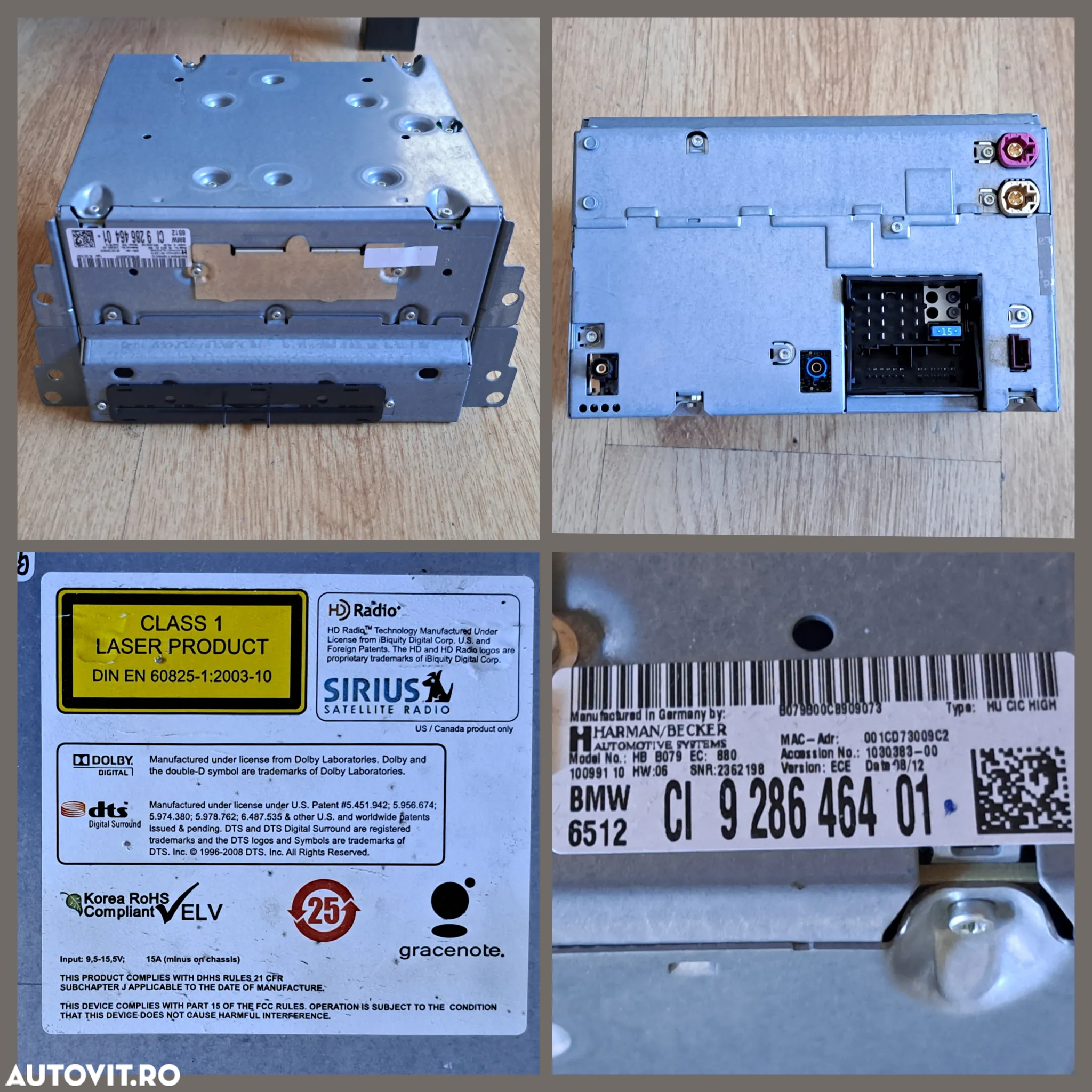 Set kit navigatie BMW F30 display 8.8" unitate navigatie CIC Joystick Panou butoan comanda Radio CD - 4