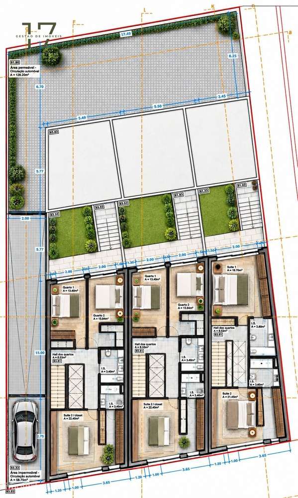 TERRENO COM PROJETO APROVADO PARA 3 MORADIAS - MOREIRA DA MAIA - Grande imagem: 5/6