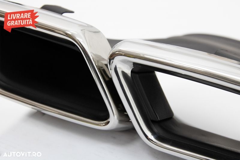 Difuzor Bara Spate cu Ornamente tobe Crom Mercedes E-Class W213 (2016-2019) E63 De- livrare gratuita - 7