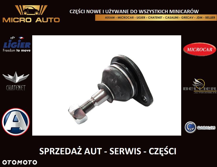 Sworzeń dolny Chatenet CH26 Aixam Microcar Ligier Bellier Grecav JDM - 3