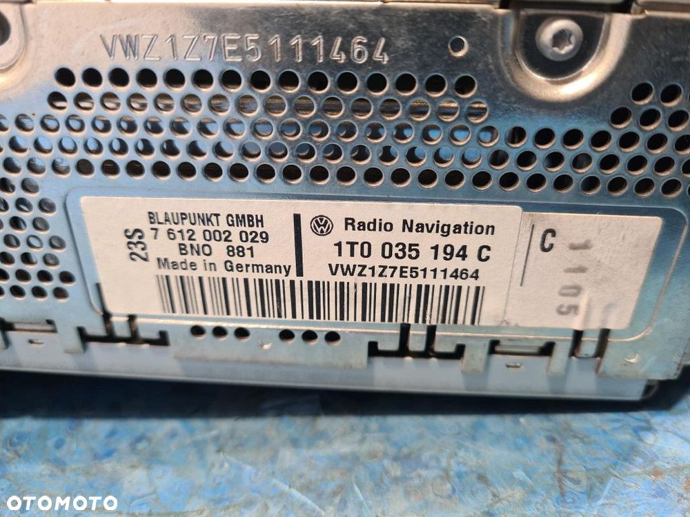VOLKSWAGEN PASSAT B6 SEDAN RADIO I NAWIGACJA 1T0035194C - 7