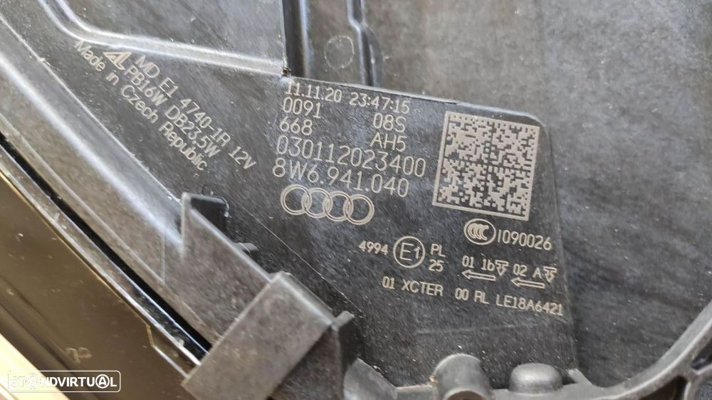 farol direito full Led Audi A4 b9 - 8w6941040 - 8