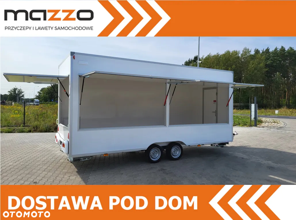 Niewiadów Niewiadów DOSTAWA 520x203x230! Przyczepa HANDLOWA Gastronomiczna dwuosiowa H20522HT Ściany z LAMINATU! Trzy okna DOSTĘPNA OD RĘKI! - 26