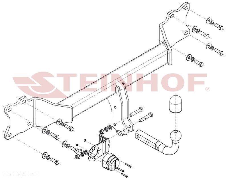 Hak Holowniczy + MODUŁ 7PIN do Porsche Cayenne III od 2017 - 2