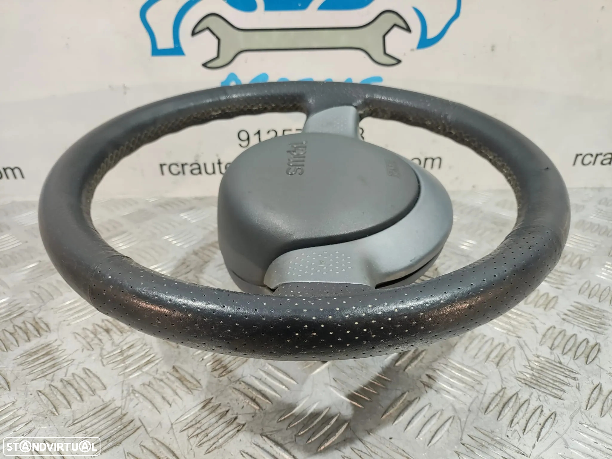Volante completo original SMART FORTWO pele perfurada aibarg - 4