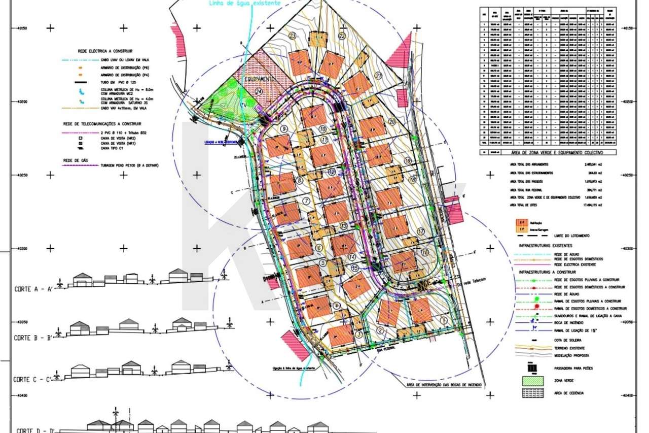 Lote de 951 m2 com implantação de 225 m2 e ABC 295 m2 Romeira Santarém - Grande imagem: 3/8