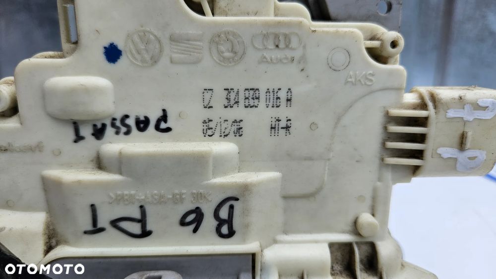 VW Passat B6 Zamek drzwi tył prawy 7 PIN Zamek drzwi tylnych prawy z linką 3C4839016A - 7