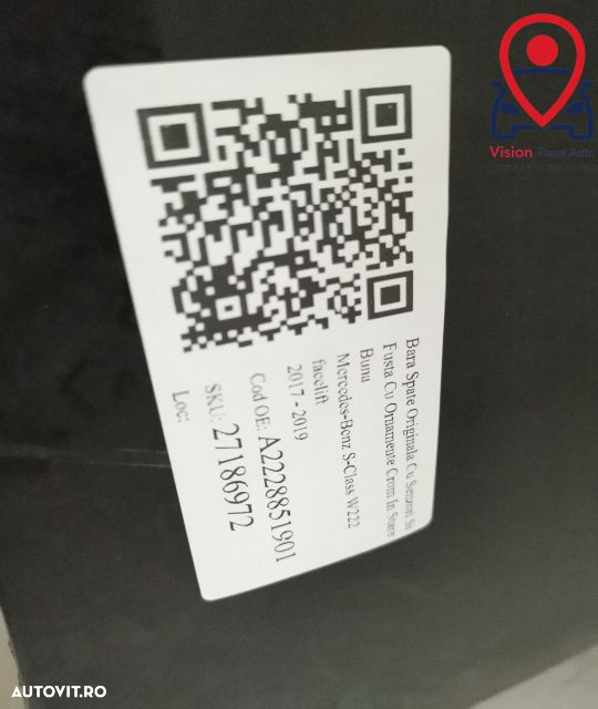 Bara Spate Originala Cu Senzori Si Fusta Cu Ornamente Crom In Stare Bu - 8