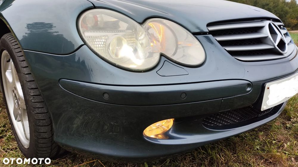 MASKA ZDERZAK ATRAPA GRILL BŁOTNIK LEWY PRAWY PAS PRZEDNI WZMOCNIENIE CHŁODNICE WENTYLATOR SPRYSKIWACZE LAMPY BI-XENON XENON PRZÓD KOMPLETNY ORYGINALNY LAKIER C946 946 DO ZAŁOŻENIA W KOLOR MERCEDES SL R230 W230 SL500 - 5