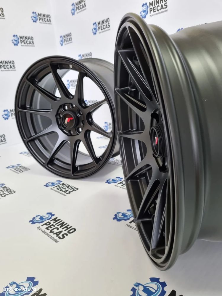 Jantes Japan Racing (JR11) em 15 Matt Black - 9