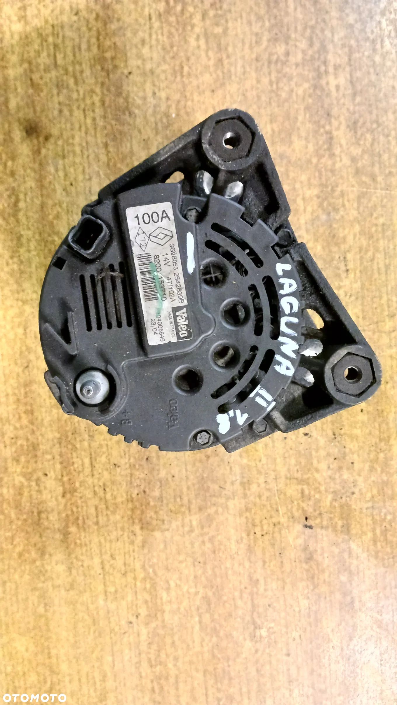 ALTERNATOR 100A LAGUNA II TRAFIC II VEL SATIS 1.8 2.0 16V TURBO VALEO 8200153710 2542639 SG9B053 - 1