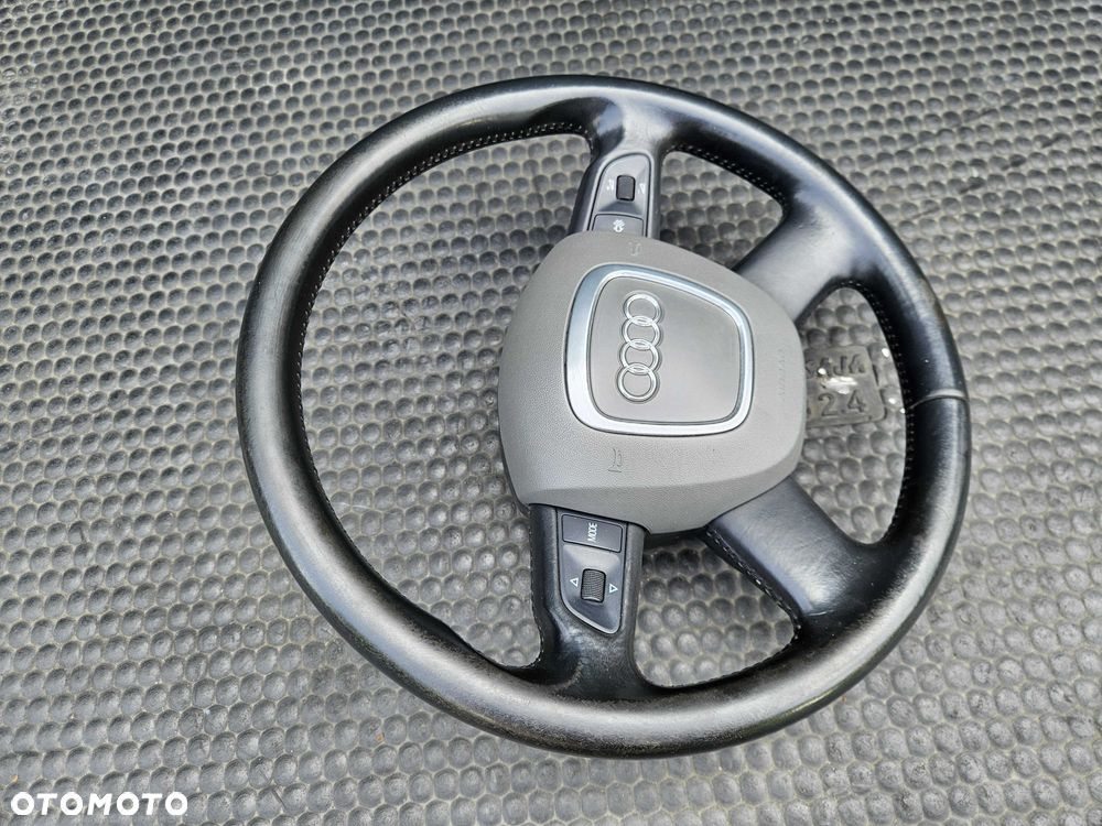 Kierownica 4F0419091BB  4F0880201S Grzana Podgrzewana Multifunkcja Czarna Skóra Air Bag Poduszka AUDI A6 C6 Q7 A4 B7 A3 8P A8 - 6