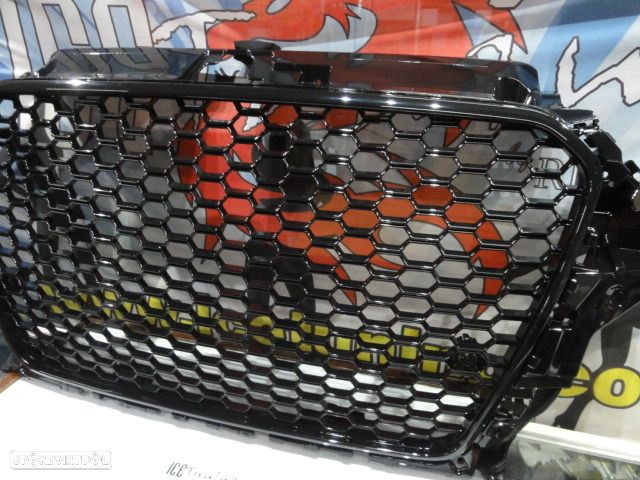 Grelha frontal audi a3 8V 12-16 HATCHBACK / LIMOUSINE / CABRIO, RS3 LOOK preto brilhante - 12