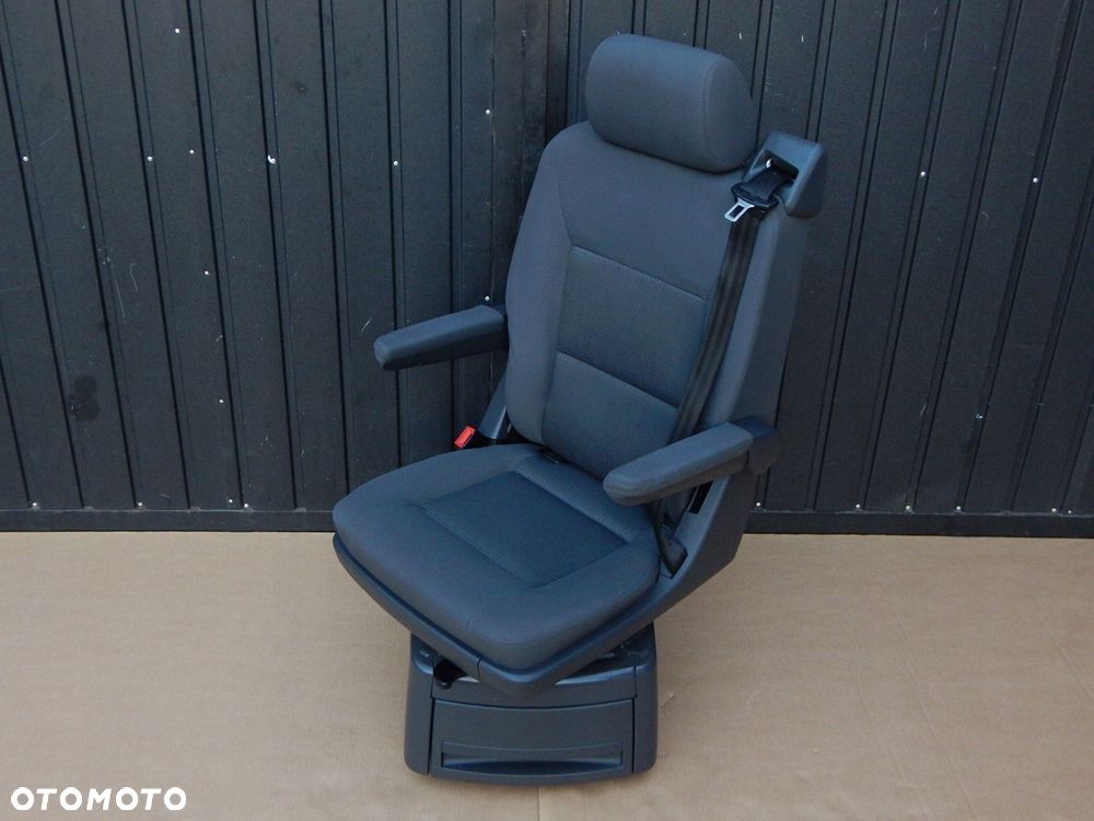 vw t5 t6 multivan fotel obrotowy tył podłokietnik antracyt ładny - 6