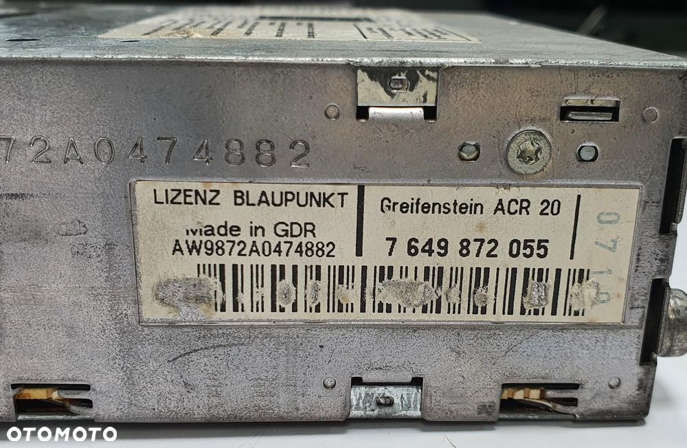 RADIO KASETA BLAUPUNKT GREIFENSTEIN ACR 20 8631121816 7649872055 - 6