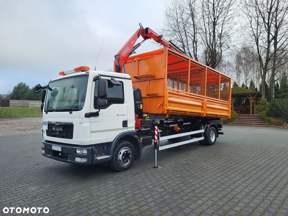 MAN TGL 12.180 Wywrotka 3 Stronna + HDS Komunalny Krajowy - 1