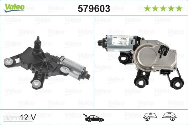 Motor do limpa vidros trás Audi A4 B6 B7 Avant A3 8P Q5 Q7 VALEO 579603 - 1