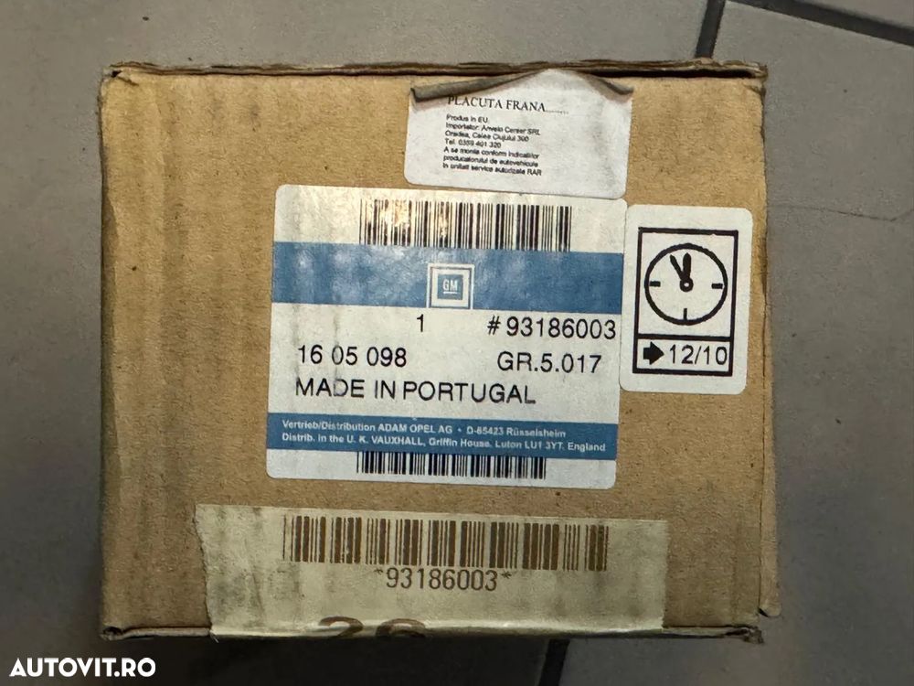 93186003 | Placuta Frana Fata | Opel Zafira B OPC - 1