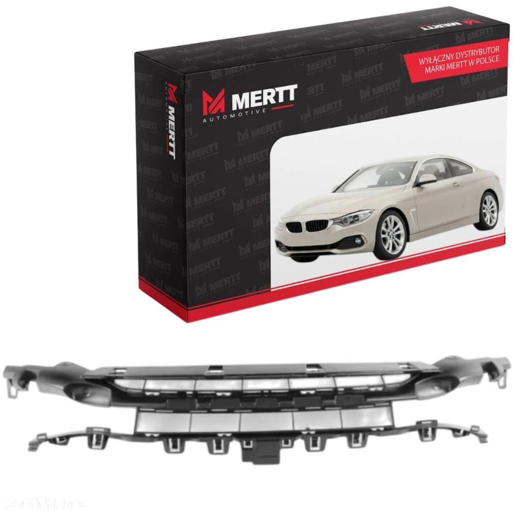 BMW 4 F32 F33 F82 2013-2017 ATRAPA ŚRODKOWA ZDERZAKA przedniego 51117294838 - 2