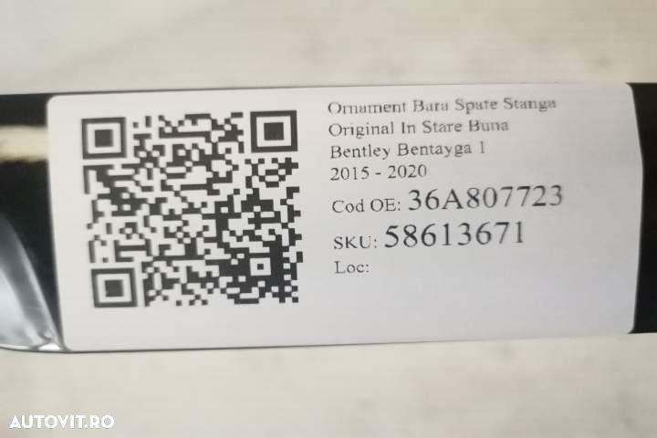 Ornament Bara Spate Stanga Original In Stare Buna Bentley  Bentayga  1 - 7