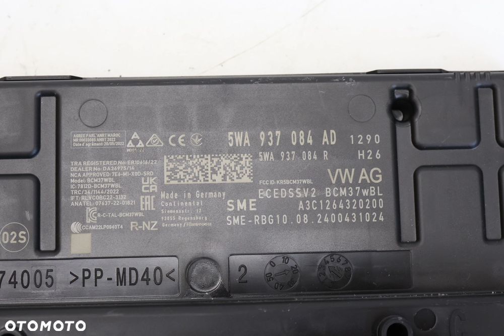 VW Passat B9 moduł komfortu 5WA937084AD - 2