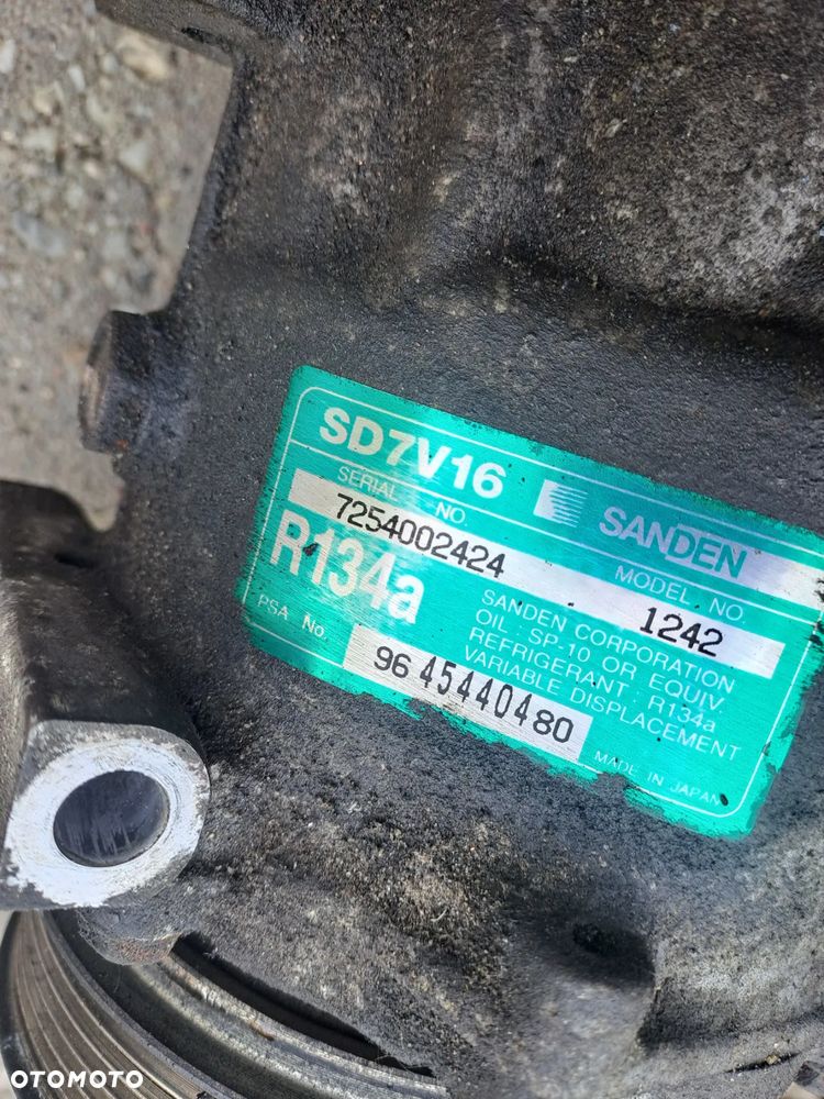 Citroen C5 2.0 16V kompresor klimatyzacji Sanden SD7V16  1242  9645440480 - 3