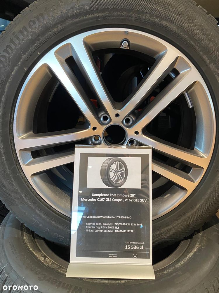 Oryginalne Felgi Mercedes + opony Continental. MERCEDES GLE GLS R20 - 15