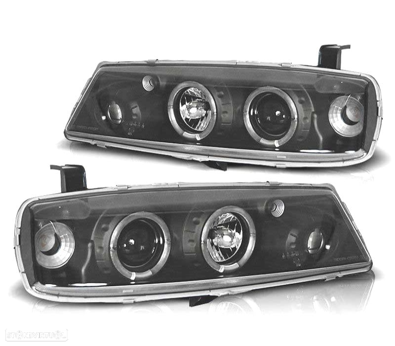 FARÓIS ANGEL EYES OPEL CALIBRA 90-98 FUNDO CROMADO - 2